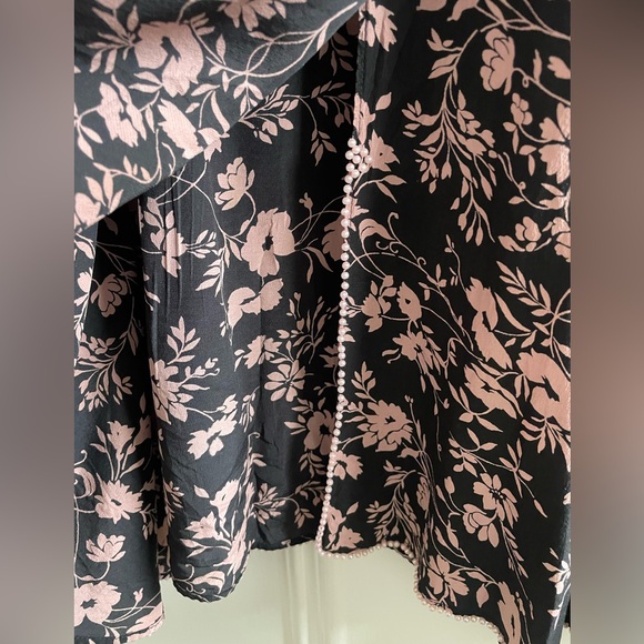 Y2K Anne Carson silk floral mini skirt-size 6 - Picture 5 of 11